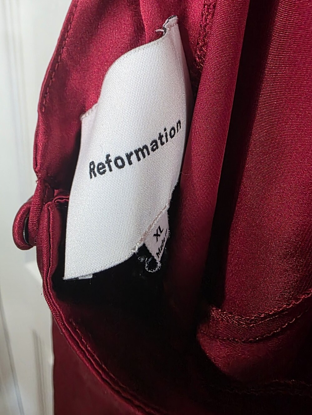 Reformation Red Jeany Silk Dress - Picture 6 of 9